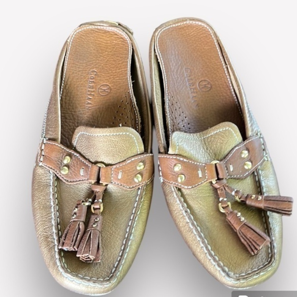 🍵🐠Cole Haan driving moccasin loafers shoes slip in tassels leather 5